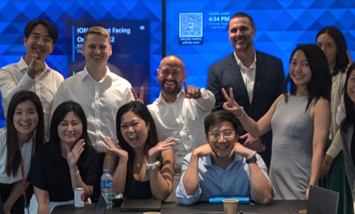 Fidel posing with ION’s Hong Kong team after giving his Sales Enablement training.