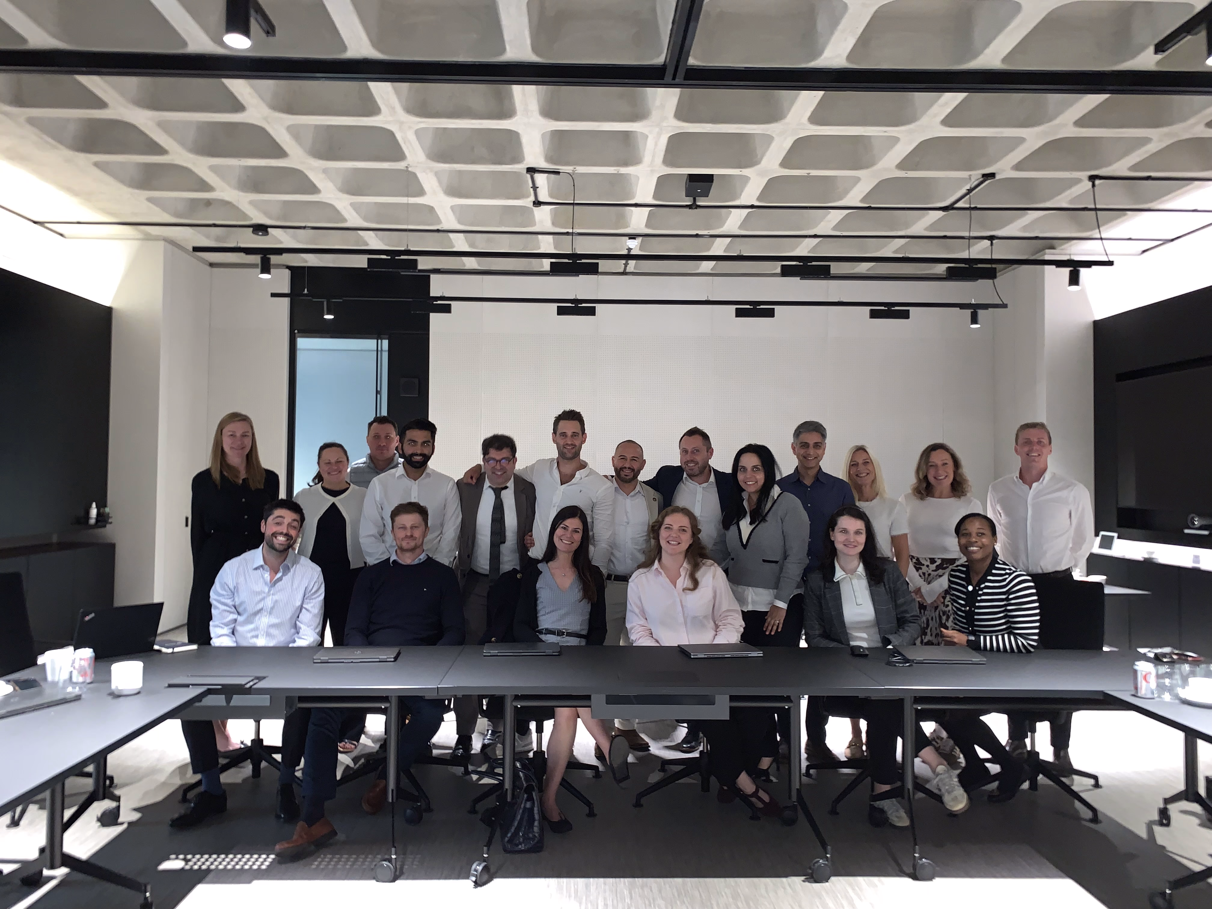 Fidel posing with ION’s London team after giving his Sales Enablement training.